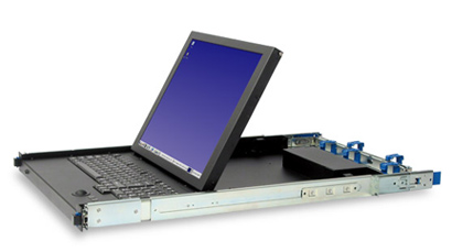 1U Rackmount 17 inch LCD and PS/2-USB Keyboard